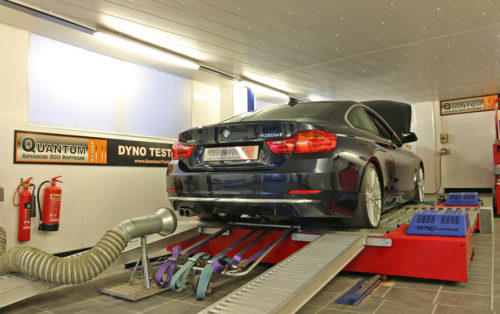 Chip Tuning the BMW 4 435D on a dynamometer