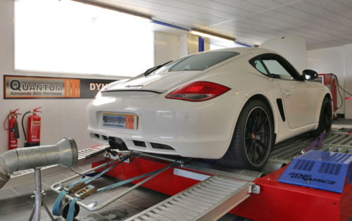 Chip Tuning the Porsche Cayman on a dynamometer