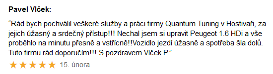 Chiptuning recenze Pavel Vlček - Peugeot Hostivař