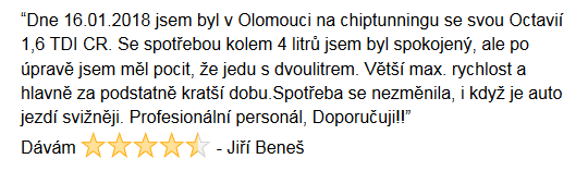 Chiptuning recenze Jiří Beneš - Škoda Octavia Olomouc
