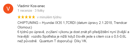 Chiptuning recenze Vladimír Kosvanec - Hyundai Olomouc